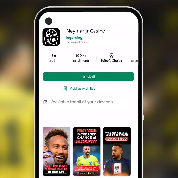 Neymar Casino Mobile App for Android and iOS